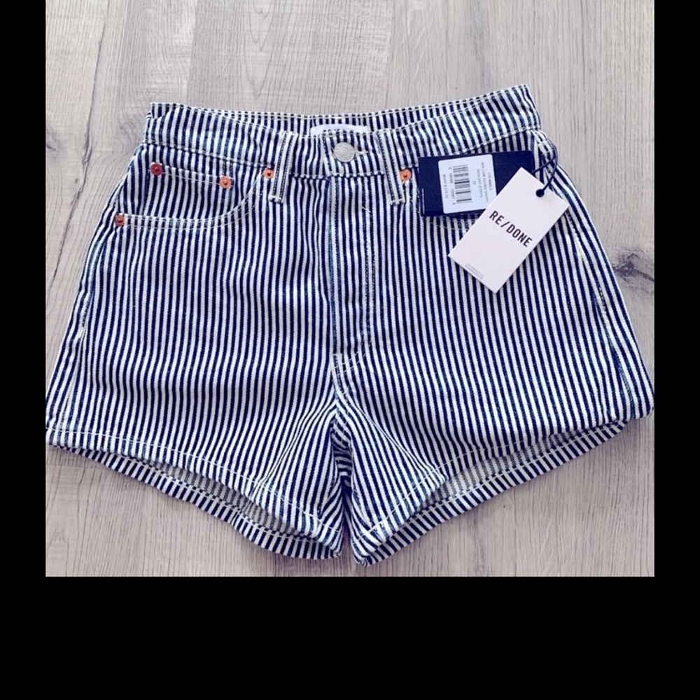 Re-Done Blue Jean Shorts High-Waisted Cuffed size is 23 Brand new with tag